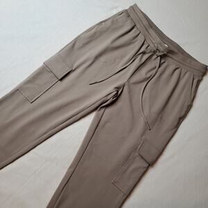 Rachel Zoe Women's Size M Drawstring Cargo Sweatpant Taupe Gray